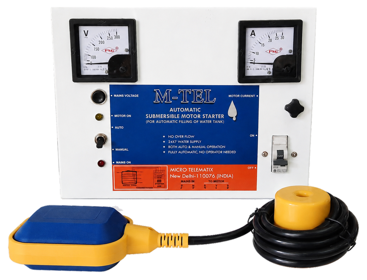 Fully automatic submersible borewell motor control panel
